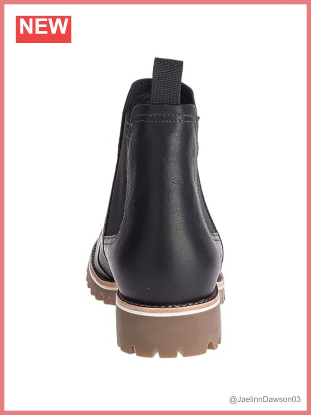 Waterproof Leather Chelsea Ankle Boots Slip-On Low Heel Women's - Picture 6 of 6